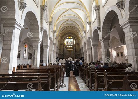 Interior of Church of St. Catherine in Bethlehem Editorial Stock Image - Image of catherine ...