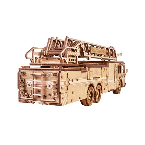 Rescue Firetruck - New 3D wooden mechanical model kit for adults – Wood ...