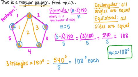 How To Calculate The Size Of An Interior Angle In A Regular Pentagon | Awesome Home