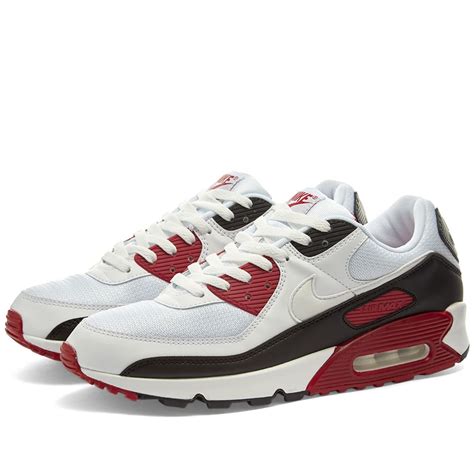 Nike Air Max 90 White, Chile Red & Black | END. (US)