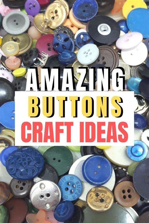 Craft Projects with Buttons | Buttons crafts diy, Vintage buttons crafts, Button crafts