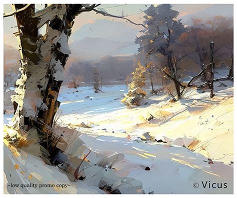 Snowy Landscape Painting