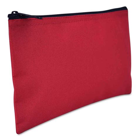 DALIX Bank Bags Money Pouch Security Deposit Utility Zipper Coin Bag in Red - Walmart.com