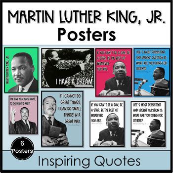 Martin Luther King Jr Posters of Inspiring Quotes MLK Posters | TPT