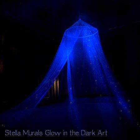 Glow in the Dark Bed Star Canopy | Stella Murals | Romantic bedroom ...