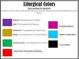 Image result for catholic liturgical color chart | Liturgical colours, Liturgical seasons, Catholic