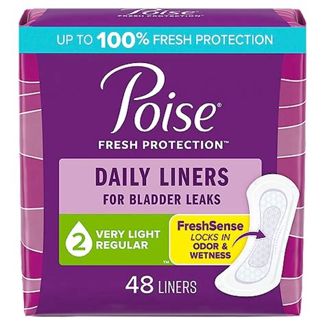 Poise Daily Incontinence Panty Liners, 2 Drop Very Light Absorbency - ShopRite