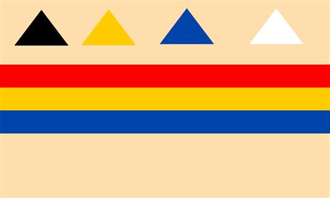 My take on the Navajo flag. The symbolism red yellow blue symbolising a rainbow and Navajo ...