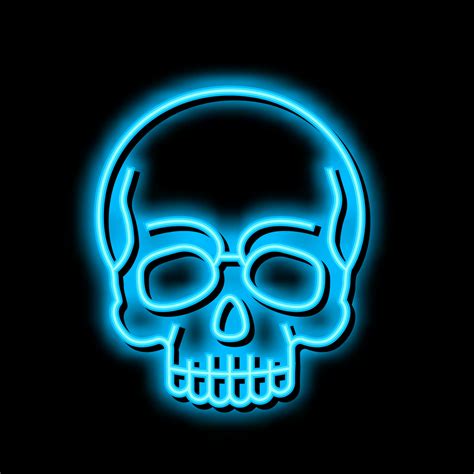 skull halloween neon glow icon illustration 20587204 Vector Art at Vecteezy