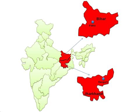 Jharkhand India Districts Map