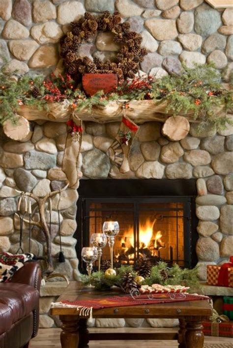 50 Awesome Fireplace Christmas Decoration Ideas - Interior Vogue