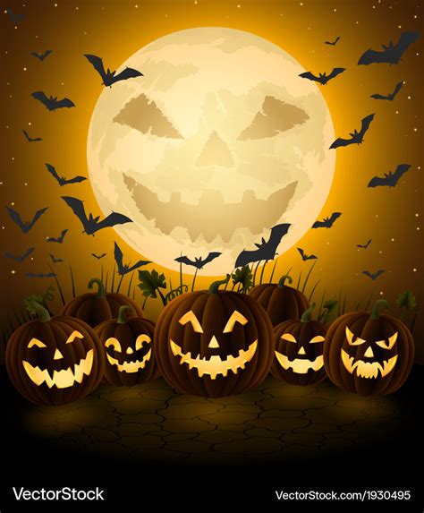 Spooky halloween night Royalty Free Vector Image