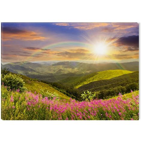 Startonight Canvas Wall Art Sun Rainbow and Beautiful Nature USA Design for Home Decor ...