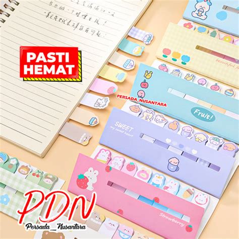 Jual STICKY NOTE NOTES AESTHETIC PEMBATAS BUKU MEMO KERTAS MOTIF LUCU PN85 - 6 - Jakarta Utara ...