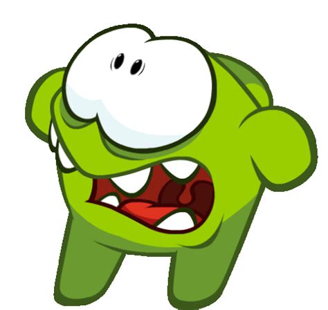 Scared Om Nom Sticker - Scared Om Nom Om Nom And Cut The Rope ...