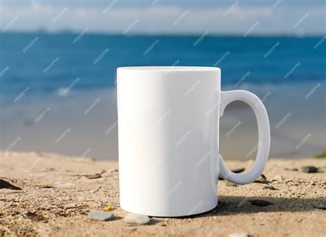 Premium AI Image | A Blank White Coffee Mug MockUp