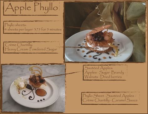 EthanDM - Culinary portfolio sample 1: "Apple Phyllo" splash page