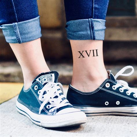 XVII Temporary Tattoo Sticker - OhMyTat