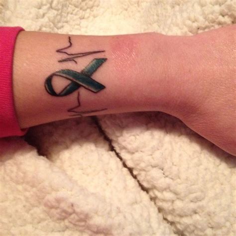 Heart transplant tattoo: Last heartbeat of old heart-organ donation awareness ribbon-first ...