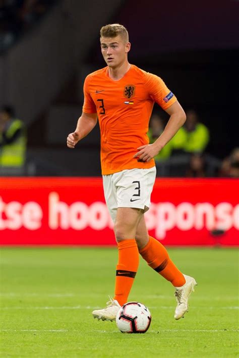 Matthijs de Ligt of Netherlands controls the ball during the UEFA... in ...