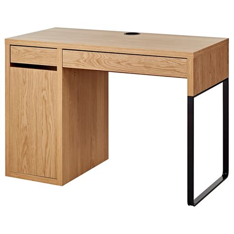 MICKE desk, oak effect, 105x50 cm - IKEA