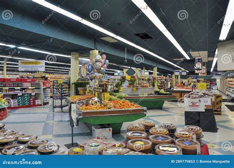 Interior of a Grocery Store with Stocked Shelves. Editorial Stock Photo ...