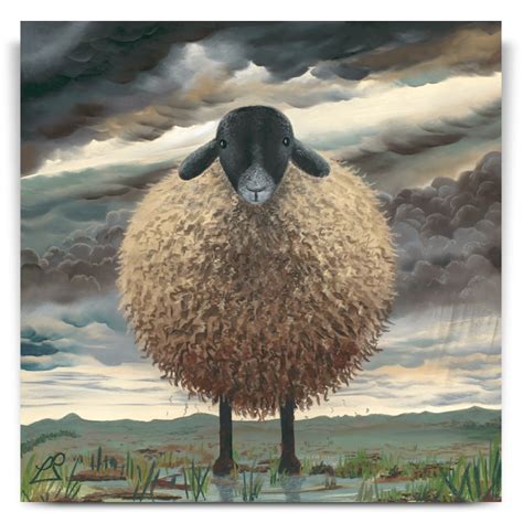 Shaggy Sheep l Sheep Artwork Prints & Canvases By Lucy Pittaway