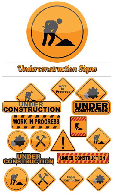 Quality Graphic Resources: Construction Signs - Orange