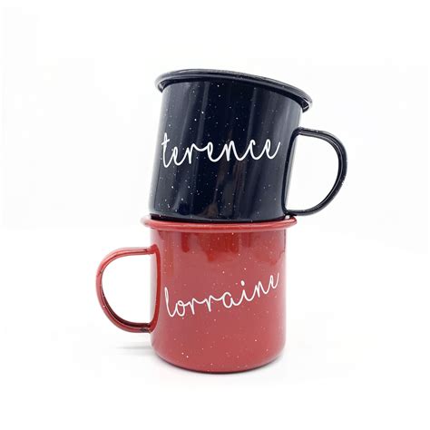 Personalised Enamel Mugs - The Peppy Curator