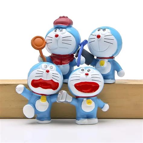 4pcs/lot Cute Cute Doraemon Action Figures Doraemon Classic PVC Action ...