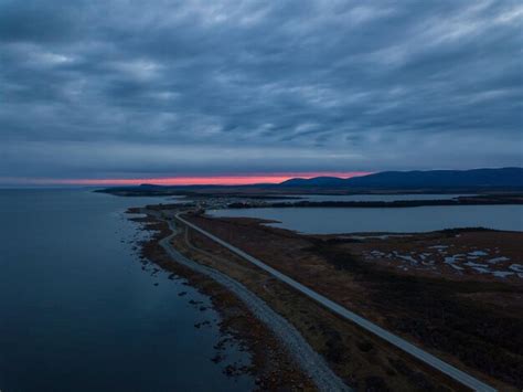 Premium Photo | Aerial view of a scenic road near the atlantic ocean coast