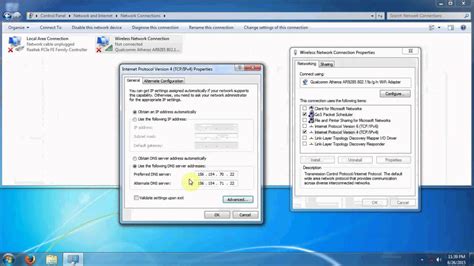 Windows 7 Network Adapter Settings - YouTube