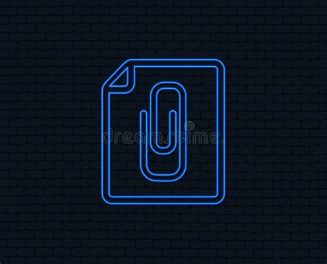 File Annex Icon. Paper Clip Symbol. Stock Vector - Illustration of icon ...