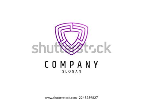 Shield Logo Modern Luxury Purple Design Stock Vector (Royalty Free ...