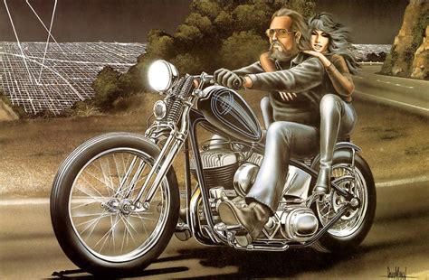 Pin by Bikersrun on David Mann Art | Bike artwork, David mann art, Riding