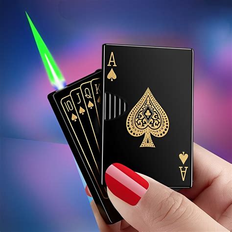 Lucky Green Ace Lighter | Green Flame Playing Cards Lighter - USAMERICA SHOP