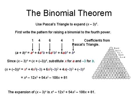 10 4 Pascals Triangle and the Binomial Theorem