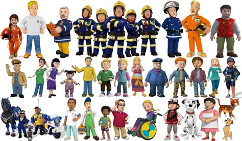 Fireman Sam characters transparent images by davidtjbrennan on DeviantArt