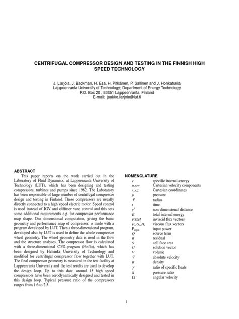 Compressor Design PDF | PDF | Computational Fluid Dynamics | Fluid Dynamics