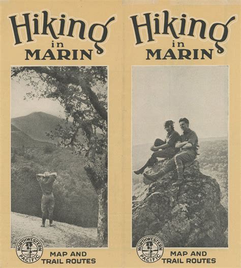 HIKING IN MARIN MAP AND TRAIL ROUTES cover title | California, Marin ...