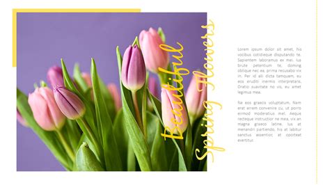 Spring Flowers Presentation PowerPoint Templates Design