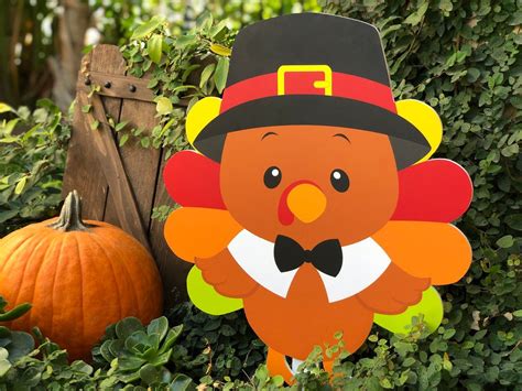 Thanksgiving Turkey cutout yard decoration | Etsy | Christmas yard art ...
