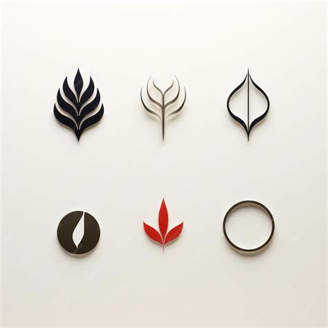 Premium AI Image | Minimalistic Logo Design and Variations on White ...