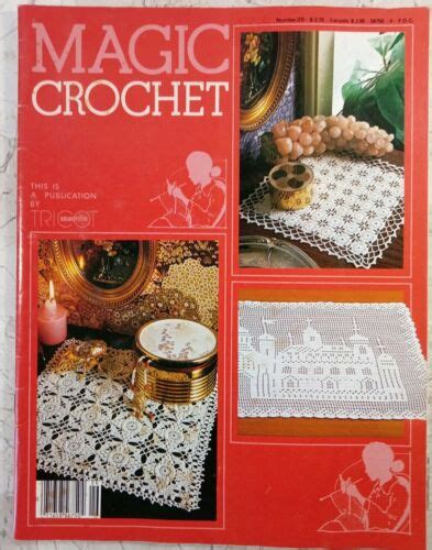 Magic Crochet # 26 August 1983 VTG France Tricot Patterns Diagrams Charts Photos | eBay
