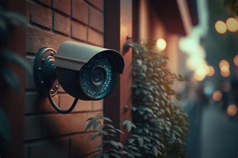 Surveillance Camera Mounted on a Wall for Enhanced Security Measures | Premium AI-generated image