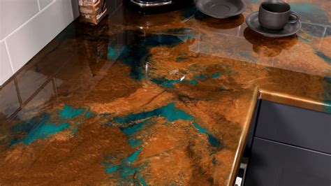 Copper Epoxy Resin Countertops - krkfm