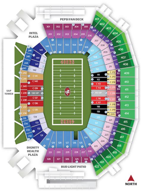 San Francisco 49ers Interactive Seating Chart with Seat Views