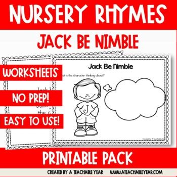 Jack Be Nimble - Nursery Rhyme by A Teachable Year | TpT