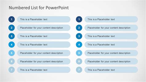 Numbered List Template for PowerPoint - SlideModel