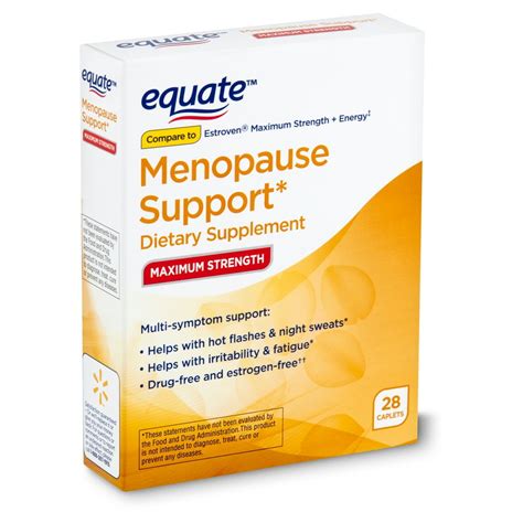 Equate Menopause Support Maximum Strength Dietary Supplement, 28 count - Walmart.com - Walmart.com